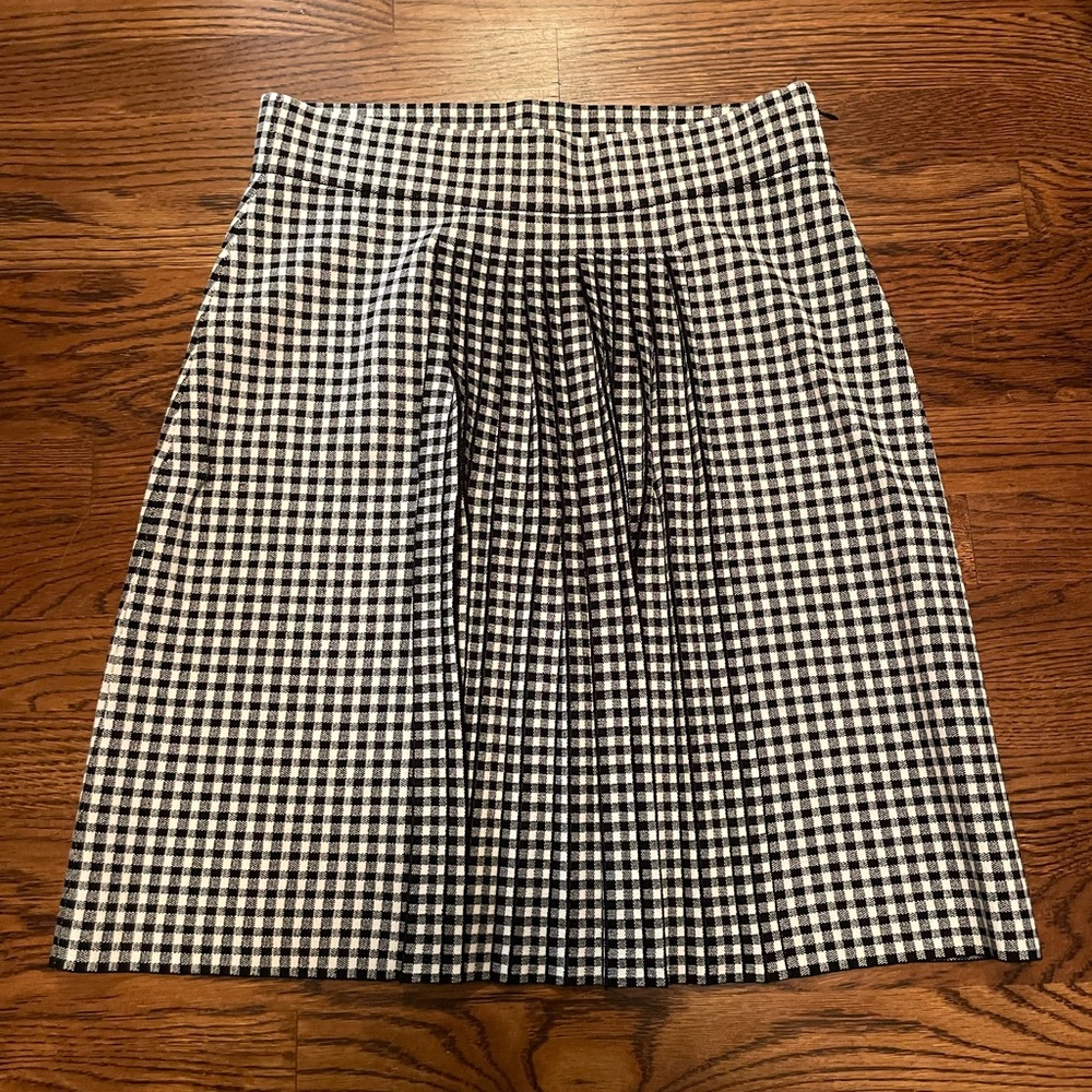 Akris Punto black and white gingham skirt